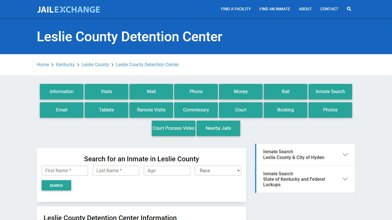 Leslie County Detention Center - Jail Exchange