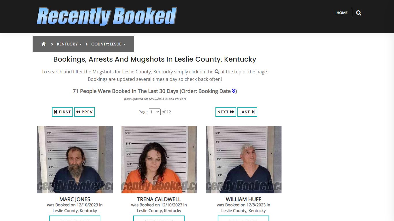Recent bookings, Arrests, Mugshots in Leslie County, Kentucky