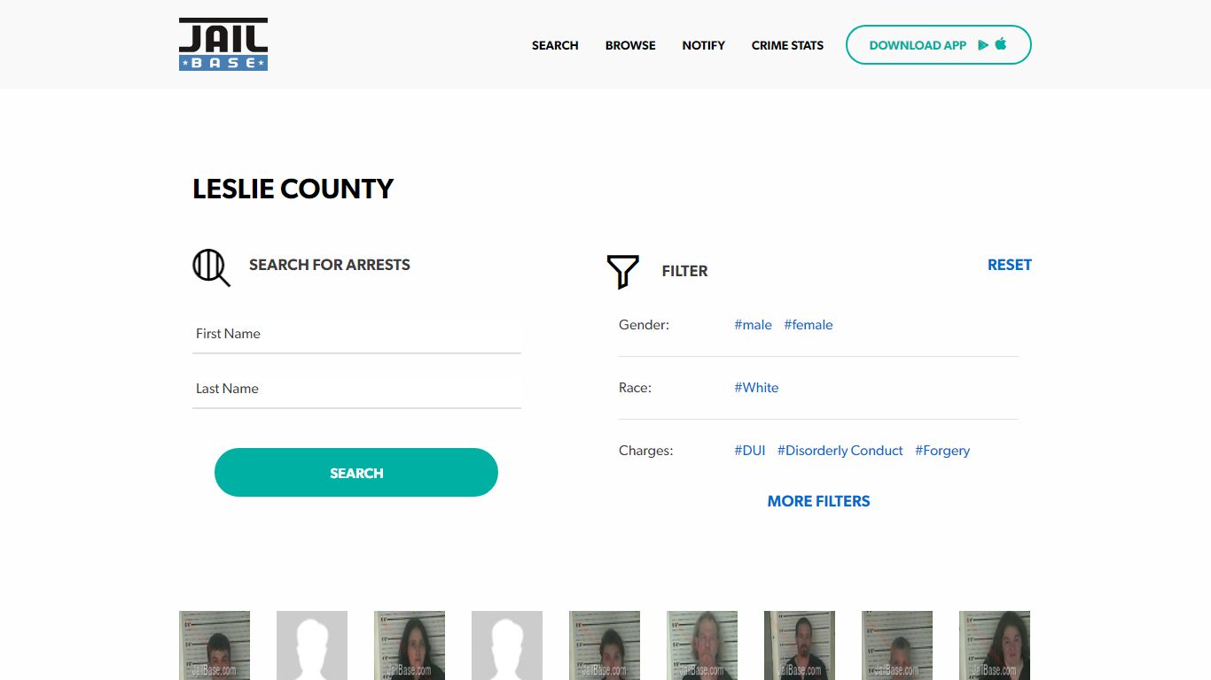 Leslie County Jail Inmate Search and Mugshots | JailBase